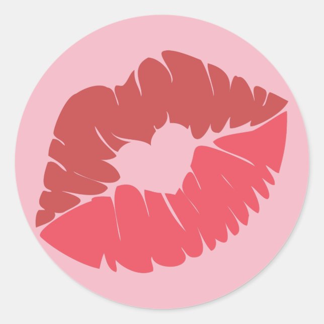 Sticker Rond Lèvres baisantes Emoji (Devant)