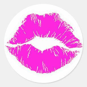 Sticker Rond Lèvres baiser rose rouge à lèvres maquillage beaut