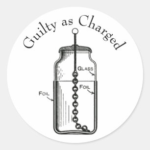 Sticker Rond Leyden Jar coupable