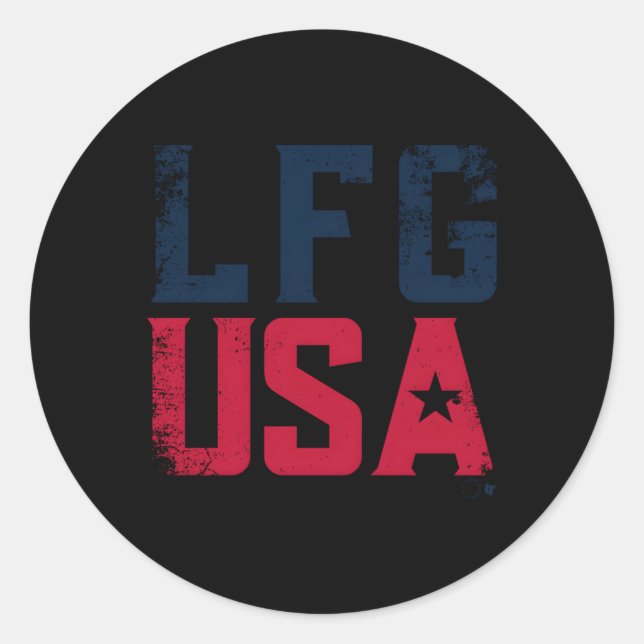 Sticker Rond Lfg Usa Uswnt Players Association Football (Devant)