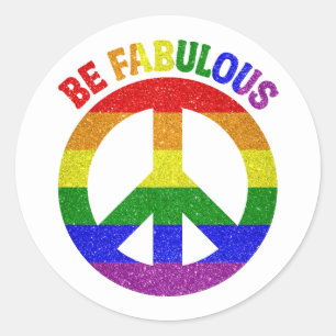 Sticker Rond LGBT Soyez fabuleux