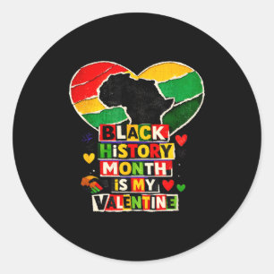 Sticker Rond L'histoire des Noirs est la fierté de mon cœur afr