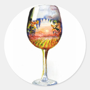 Sticker Rond L'histoire du vin