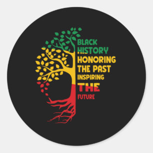 Sticker Rond L'Histoire Noire Honore Le Passé Inspirant Le Futu