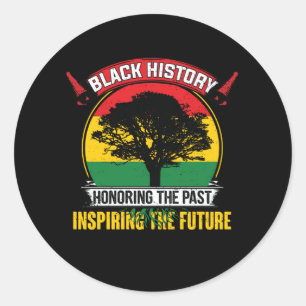 Sticker Rond L'Histoire Noire Inspirer L'Avenir
