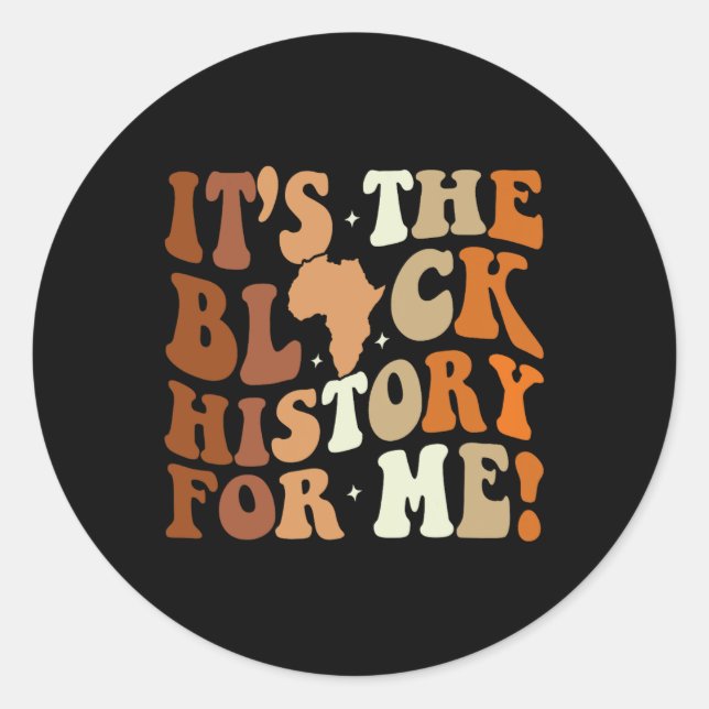 Sticker Rond L'histoire noire pour moi Mois de l'histoire noire (Devant)