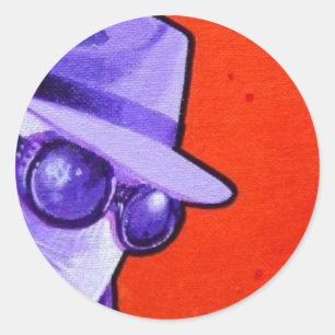 Sticker Rond "l'homme invisible"