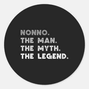 Sticker Rond L'Homme Le Mythe La Légende Cool Nonno