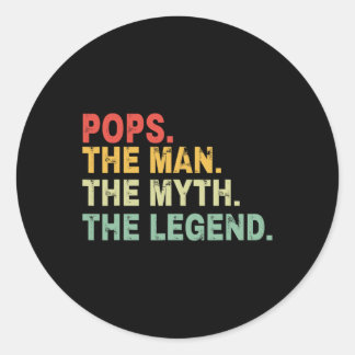 Sticker Rond L'Homme Le Mythe La Légende Fête des pères Cadeau