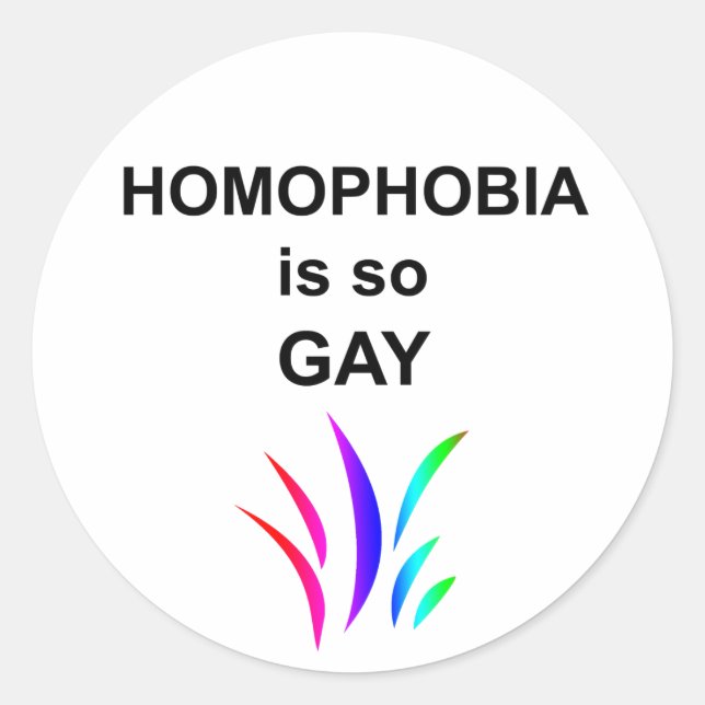 Sticker Rond L'homophobie est si gay (Devant)