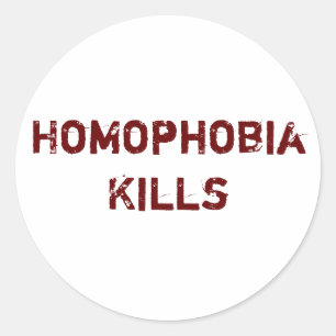 Sticker Rond L'homophobie tue