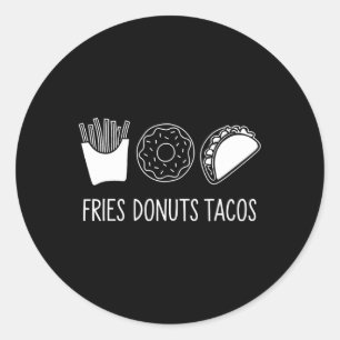 Sticker Rond L'humour politique subtil fait couler des tacos