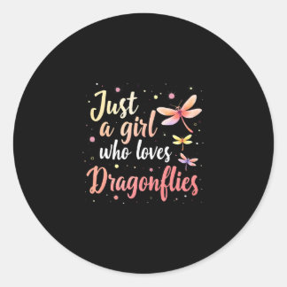 Sticker Rond Libellules Animaux Femmes Idée Cadeau Libellule (2