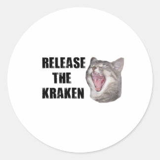 Sticker Rond Libère le Kraken !