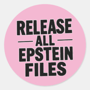 Sticker Rond Libérer tous les fichiers Epstein