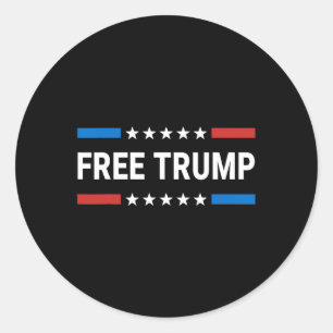 Sticker Rond Libérez Donald Trump Soutien républicain Pro Trump