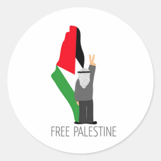 Sticker Rond Libérez la Palestine avec le droit au retour