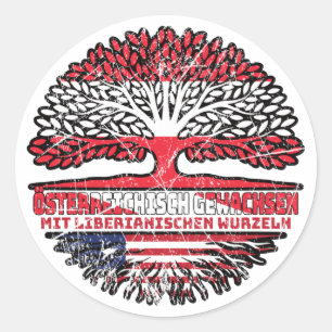 Sticker Rond Libéria Autriche
