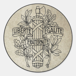 Sticker Rond Liberte, Egalite, Fraternité