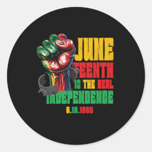 Sticker Rond Liberté Le 18ème Jour De L'Indépendance Réelle 18