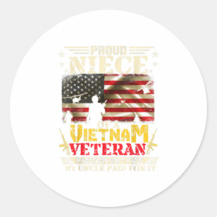 Sticker Rond Liberté N'Est Pas Libre Fière Nièce D'Un vétérinai