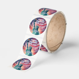 Sticker Rond Liberty Lady Picnic Reunion • Fireworks Edition