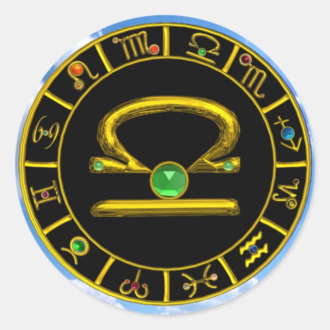 STICKER ROND LIBRA (Devant)