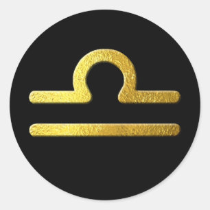 Sticker Rond Libra Gold