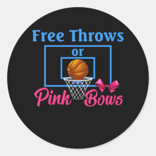 Sticker Rond Libre Throws ou Pink Bows Genre Reveal Designs