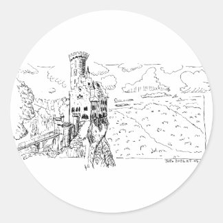Sticker Rond Lichtenstein Castle