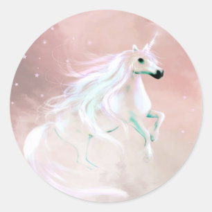 Sticker Rond Licorne