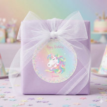 Licorne Arc-en-Ciel Pastel Joyeux Anniversaire