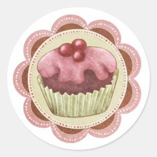 Sticker Rond L'idéal d'autocollant de petit gâteau pour la