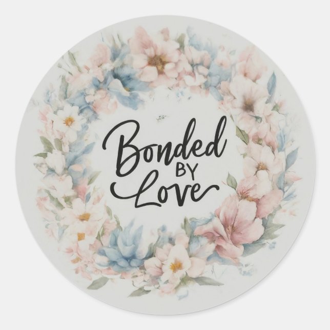 Sticker Rond Lié par l'amour (Devant)