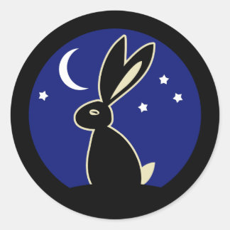 Sticker Rond Lièvre à Twilight