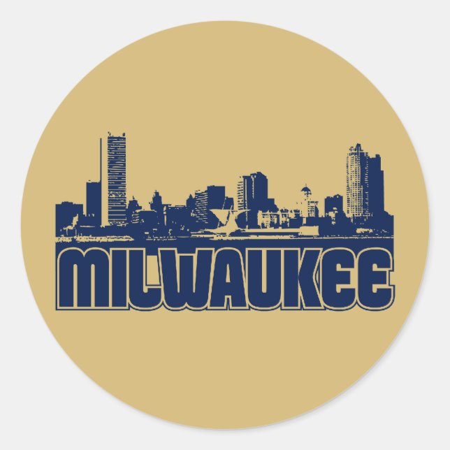 Sticker Rond Ligne aérienne Milwaukee (Devant)