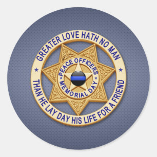 Sticker Rond Ligne bleue mince
