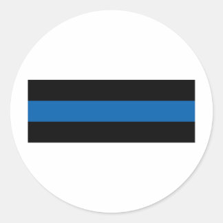 Sticker Rond Ligne bleue mince