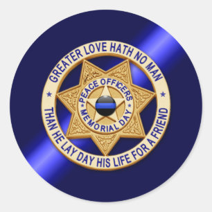Sticker Rond Ligne bleue mince