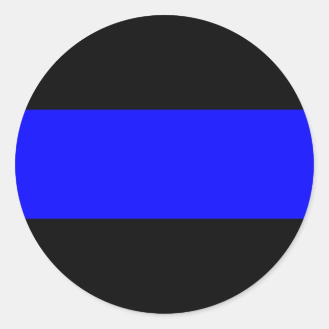 Sticker Rond Ligne Bleue Mince (Devant)