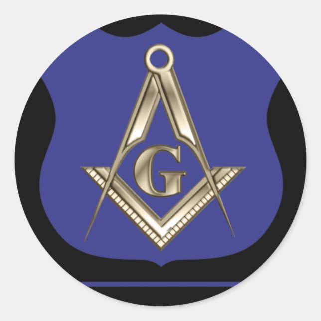 Sticker Rond Ligne bleue mince de la police (Devant)