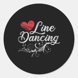 Sticker Rond Ligne Danse Ligne Danse
