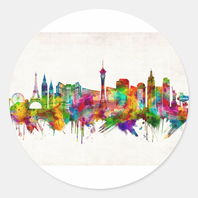 Sticker Rond Ligne d'atterrissage de Las Vegas (Devant)