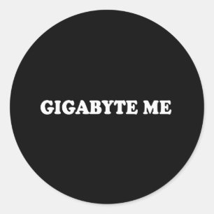 Sticker Rond Ligne de collecte - GIGAOCTET JE T-SHIRT