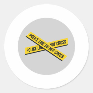 Sticker Rond Ligne de police Ne pas franchir
