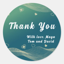 Ligne élégante et design de coeur merci