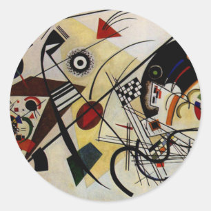 Sticker Rond Ligne ininterrompue Kandinsky Transverse
