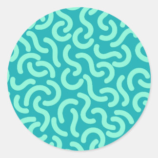 Sticker Rond Lignes arrondies Motifs sans fil