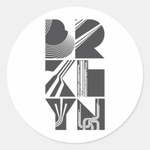 Sticker Rond Lignes Brooklyn