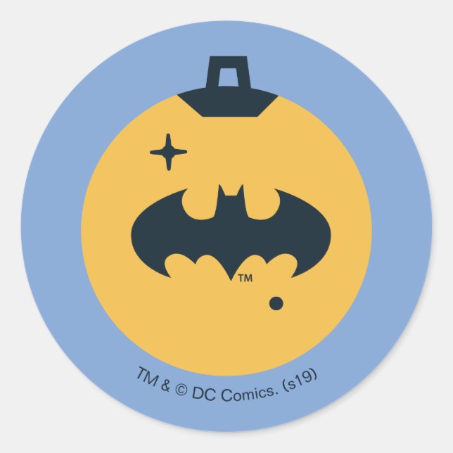 Sticker Rond Ligue de Justice Batman Holiday Bauble (Devant)